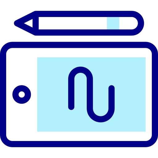 그래픽 태블릿 Detailed Mixed Lineal color icon