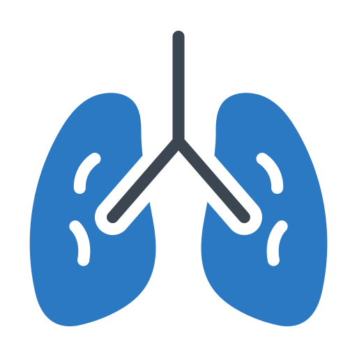 Infected lungs Generic Blue icon