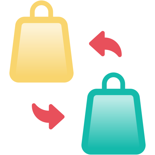 Exchange Generic Outline Gradient icon