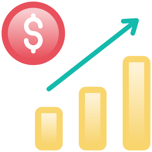 Growth graph Generic Outline Gradient icon