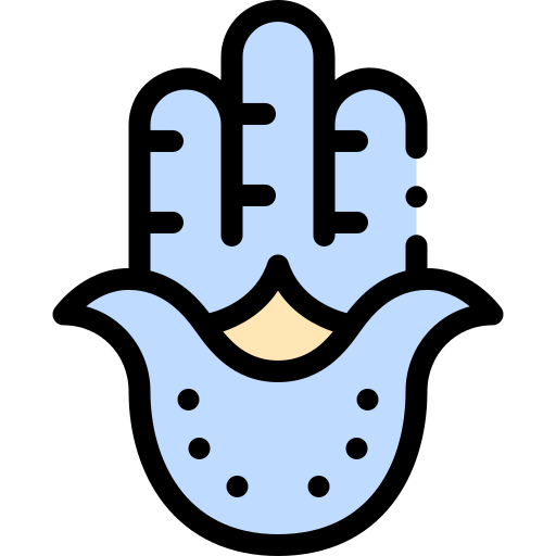 hamsa Detailed Rounded Lineal color icono