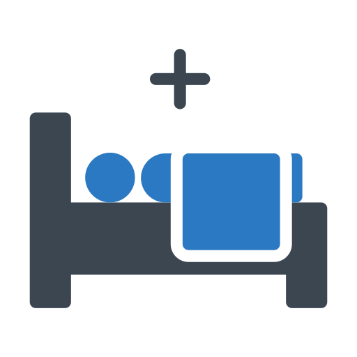 Hospital bed Generic Blue icon