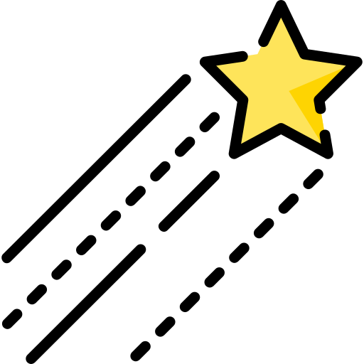 Shooting star Special Lineal color icon