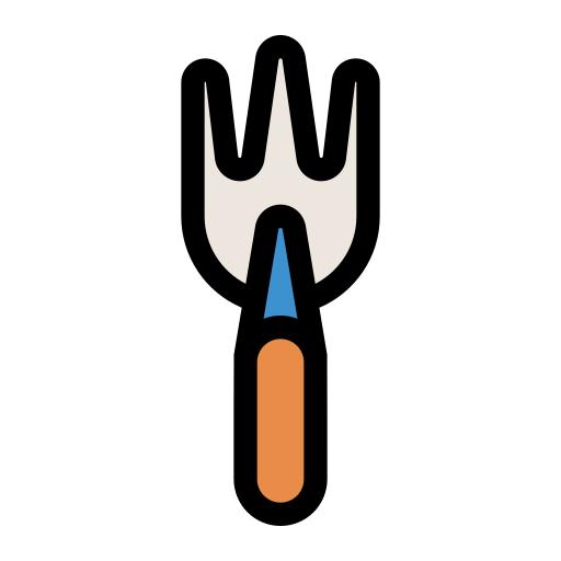Garden fork Generic Outline Color icon