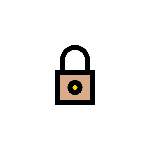 南京錠 Vector Stall Lineal Color icon
