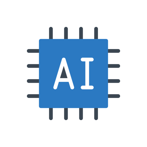 inteligência artificial Generic Blue Ícone