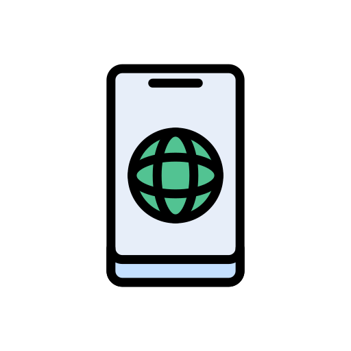 smartphone Vector Stall Lineal Color icon