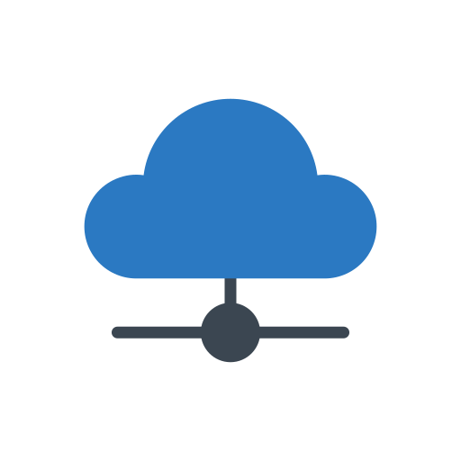 serveur cloud Generic Blue Icône