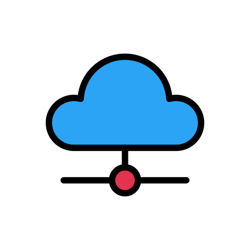 serwer w chmurze Vector Stall Lineal Color ikona