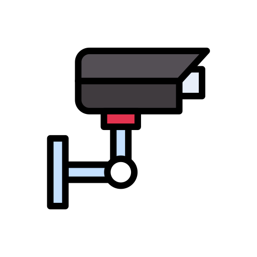 kamera cctv Vector Stall Lineal Color ikona
