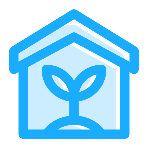 Green house Generic Blue icon