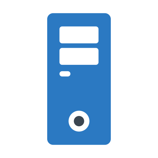 desktop computer Generic Blue icoon