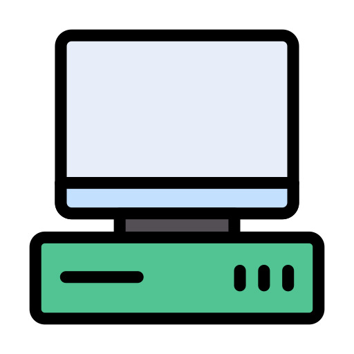 desktop-bildschirm Vector Stall Lineal Color icon