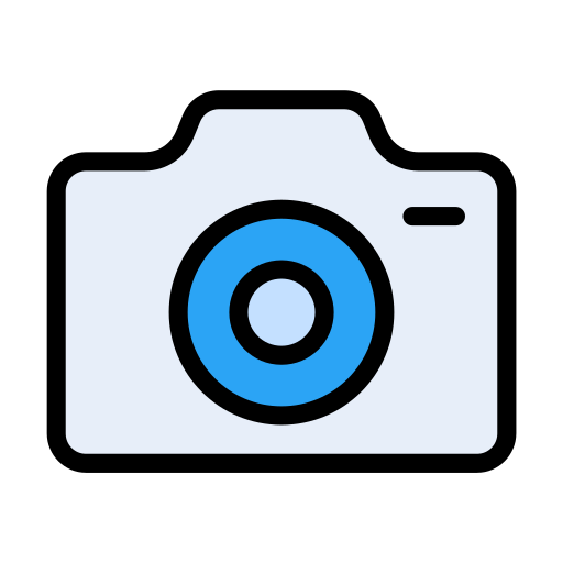 kamera Vector Stall Lineal Color ikona