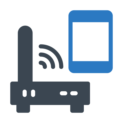 wi-fiルーター Generic Blue icon