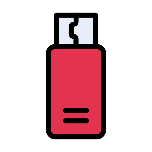 Flash disk Vector Stall Lineal Color icon