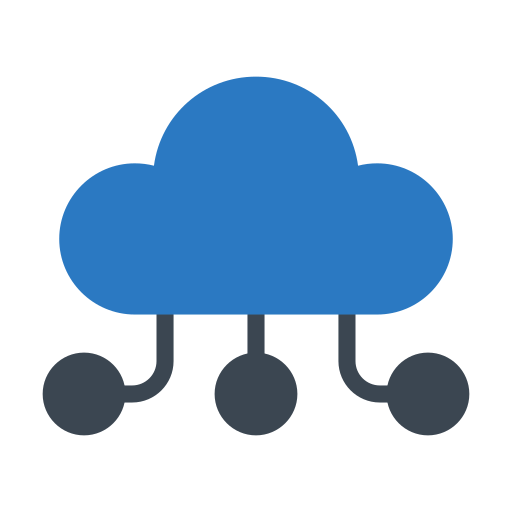 dati cloud Generic Blue icona