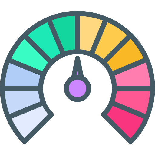 prędkościomierz Generic Outline Color ikona