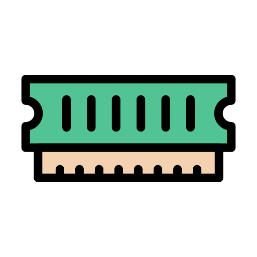 Ram Memory Vector Stall Lineal Color icon