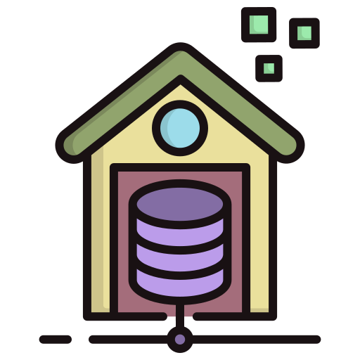 almacén de datos Generic Outline Color icono