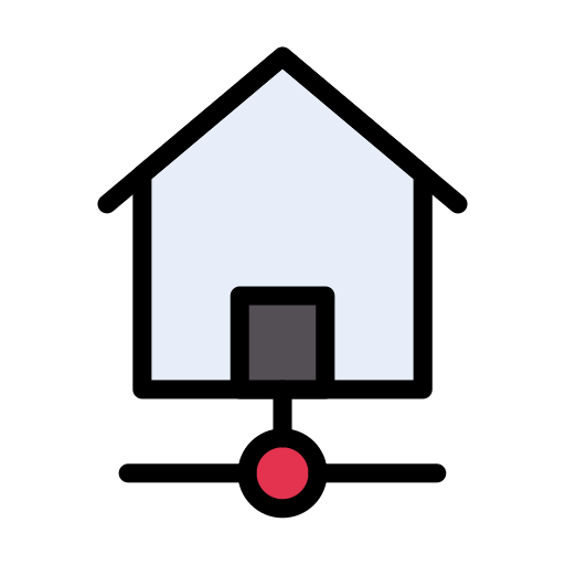 Умный дом Vector Stall Lineal Color иконка