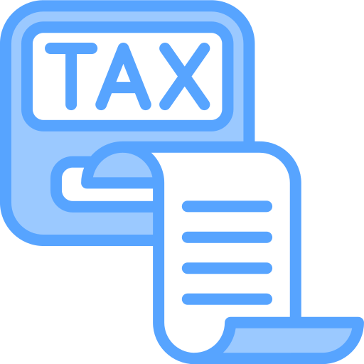 Tax calculate Generic Blue icon