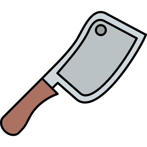 cuchilla de carnicero Generic Thin Outline Color icono