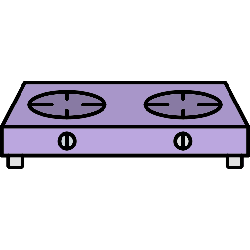 Stove Generic Thin Outline Color icon