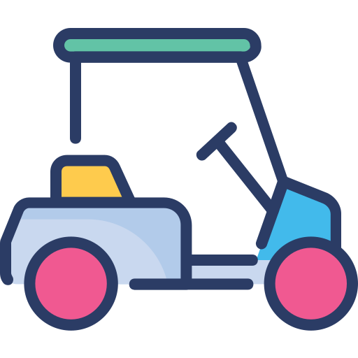 golfwagentje Generic Outline Color icoon