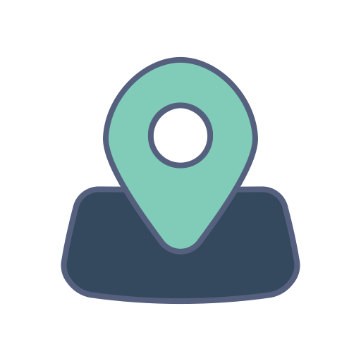 Map pin Generic Outline Color icon
