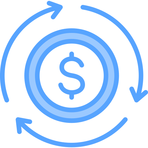 Cash flow Generic Blue icon