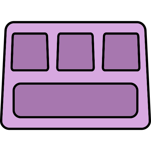 Serving dish Generic Thin Outline Color icon