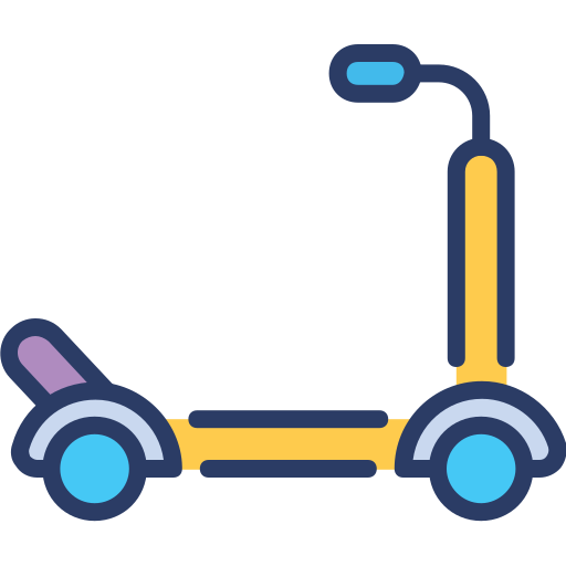 scooter electrico Generic Outline Color icono