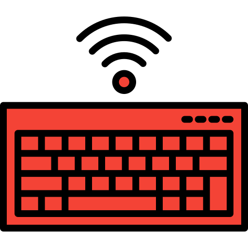 clavier sans fil Generic Outline Color Icône