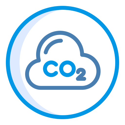 CO2 cloud Generic Blue icon