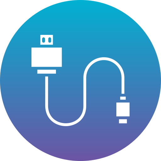 cable usb Generic Flat Gradient icono
