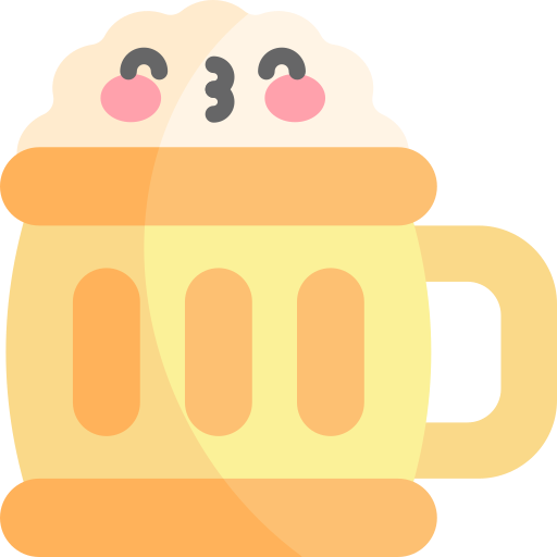 Beer Kawaii Flat icon