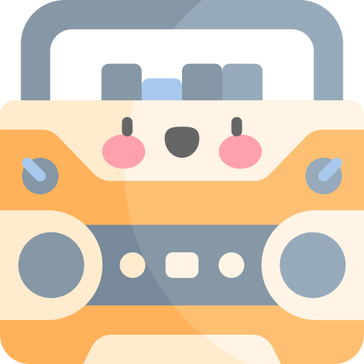 Tape player Kawaii Flat icon