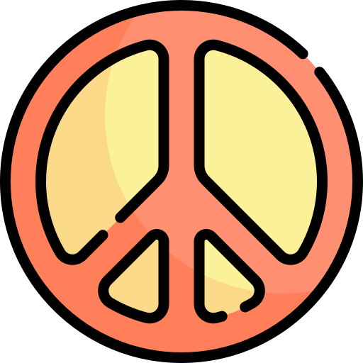 평화 Kawaii Lineal color icon