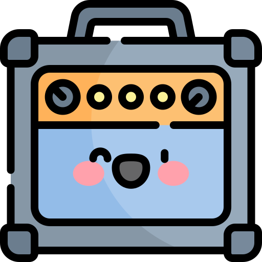 amplificador Kawaii Lineal color icono