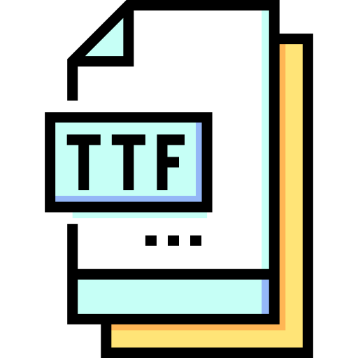 ttf Detailed Straight Lineal color ikona