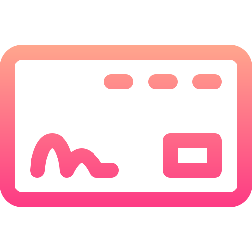 Credit card Basic Gradient Lineal color icon