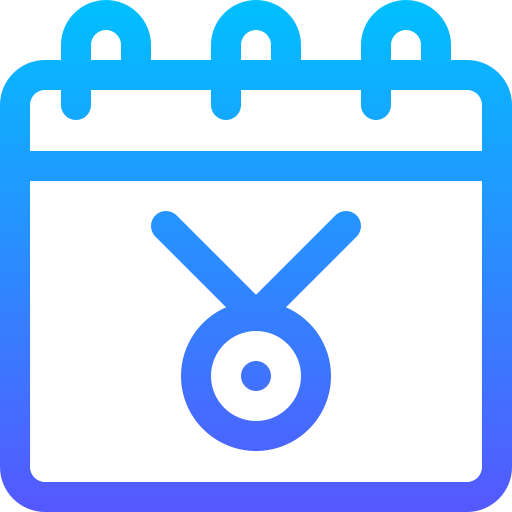 calendrier Basic Gradient Lineal color Icône