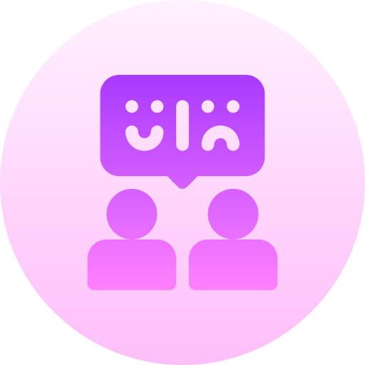 Customer feedback Basic Gradient Circular icon