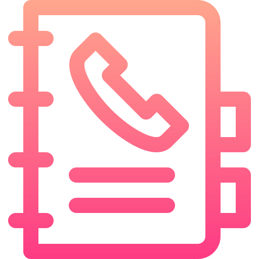 Phone book Basic Gradient Lineal color icon