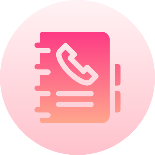 Phone book Basic Gradient Circular icon