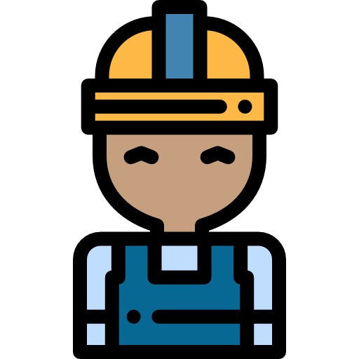Worker Detailed Rounded Lineal color icon