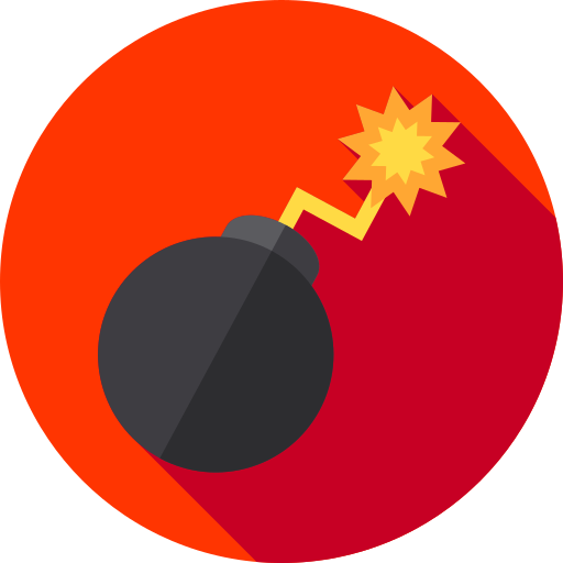폭탄 Flat Circular Flat icon