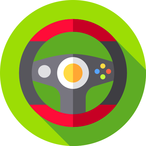 Racing game Flat Circular Flat icon