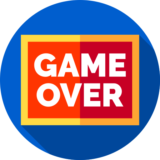 Game over Flat Circular Flat icon